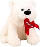 Lifestyle & More Oso de Peluche Oso de Felpa 39 cm Grande con corazón Rojo Kiss ME