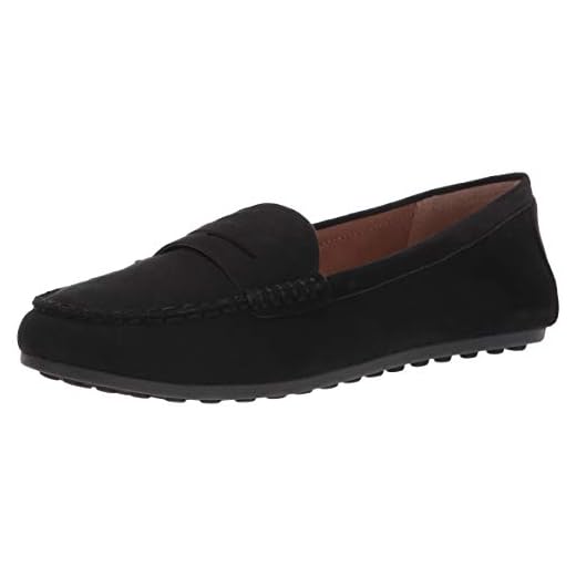 Amazon Essentials Women's Moc Driving Style Loafer, Black, 6.5
