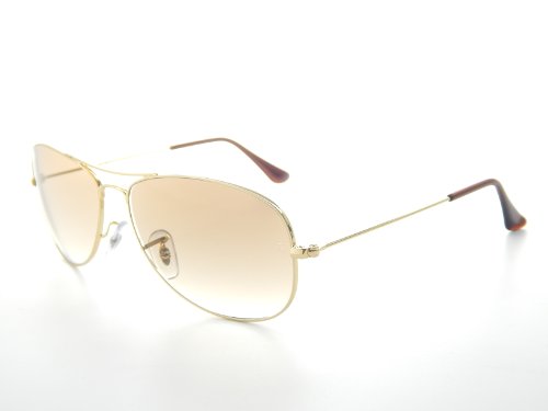 New Ray Ban Cockpit RB3362 001/51 Arista/Crystal Brown Gradient Lens 59mm Sunglasses2