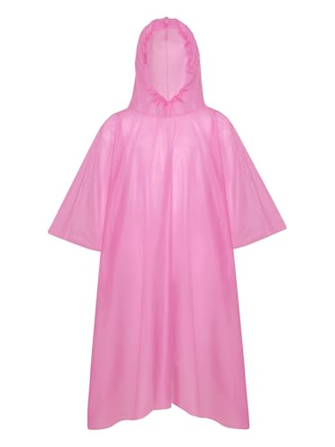 Rain Poncho for Kids Waterproof EVA Raincoat Reusable with Hood Rain Jacket for Children Girls Boys