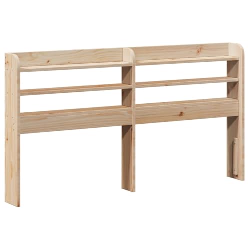 vidaXL Cabecero de Cama con estantes Madera Maciza de Pino 150 cm, cabecero de Cama, cabecero de Madera Maciza, cabecero con estantes