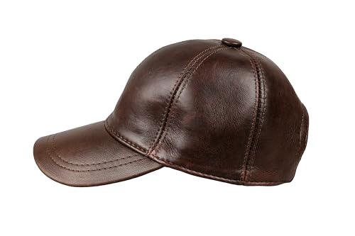 Image of Genuine Leather Unisex Baseball Cap