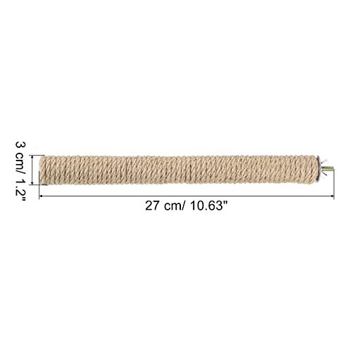 PATIKIL 1.2x12.6 Inch Bird Cage Perch, 1 Set Paw Grinding Stick Rope Weaving Wooden Stand Cage Accessory for Parrot Parakeet Cockatiel - Image 2