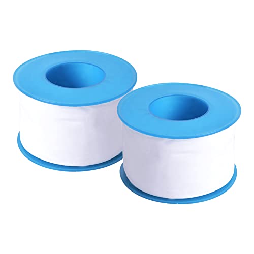 2 Rollos Cinta de Sellado para Rosca, Cinta de Teflón Alta Densidad 50mm x 30m, Impermeable Alta Temperatura Cintas Selladora de Tuberías para Fontanería Fuga Grifos Cabezal Ducha Válvulas Gas, Blanco