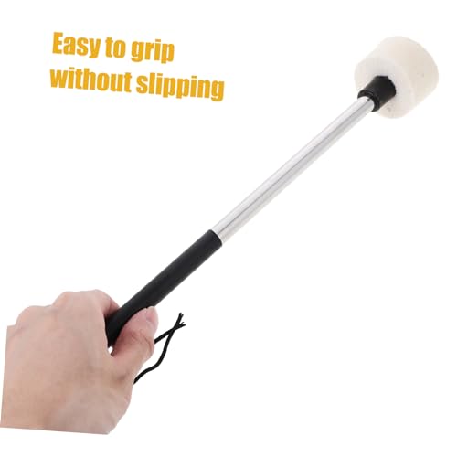 Yardwe 2pcs Baquetas livianas de fieltro para percusión para bombo para principiantes y practicantes miniatura 4