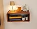WOODCHES Floating Nightstand Wooden, Bedside Table, Nightstand Shelf, Handmade, Wall Mounted Bedside Shelf, Minimalist and Unique Style (Paris)
