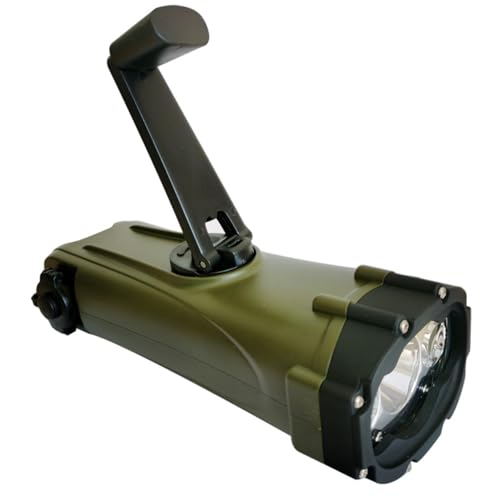 Linterna De Energía Manual Linterna Manual con Luz Conmutable, Linterna Dinamo Recargable por USB...