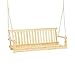 Jack Post H-24 49"W X 21.75"D X 17.5"H Classic Natural Finish Porch Swing
