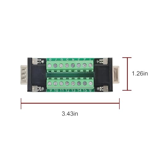 Connecteur VGA 15 broches bloc de jonction à vis RS232 de remplacement pour maintenance - 5