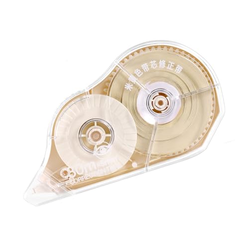WISOPTUS 100 Feet Long Cream Correction Tape, Smooth Glide, No Residue, Quick Dry Beige Correction...