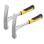 JIAYUET 2 Pack 24oz Geological Rock Pick Fossil Hammer, 30cm Geology Brick Flat Head Hammer for Mining, Prospecting, Geologist