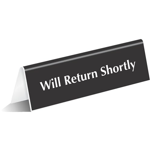 SmartSign Will Return Shortly Desk Sign, 2