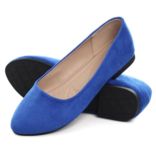 Image of Dear Time Women's Flats Comfortable Slip On Ballet Flats Soft Solid Casual Shoes