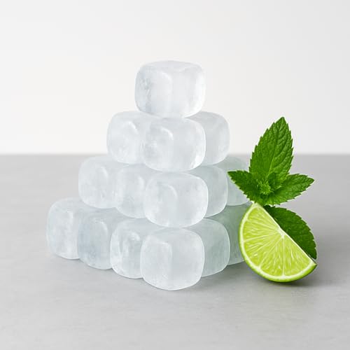 LIXTYC Cubitos Hielo Reutilizables 18 Uds – Hielo en cubitos, hielo reutilizable de plástico alimentario BPA free – Ice enfriadores bebidas sin diluir Transparentes 2.5 cm – Sin cubitera hielo
