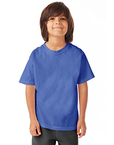 T-shirt ado Hanes ComfortWash bleu en coton bio et coupe décontractée pour l'été