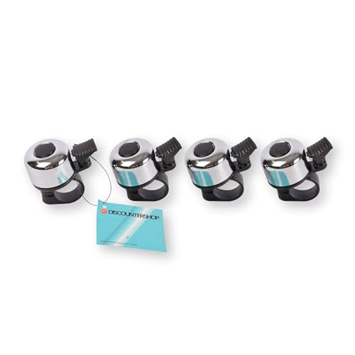 Sonnette de vélo 50 mm sonore et robuste en métal lot de 4 accessoires pour avertir en ville