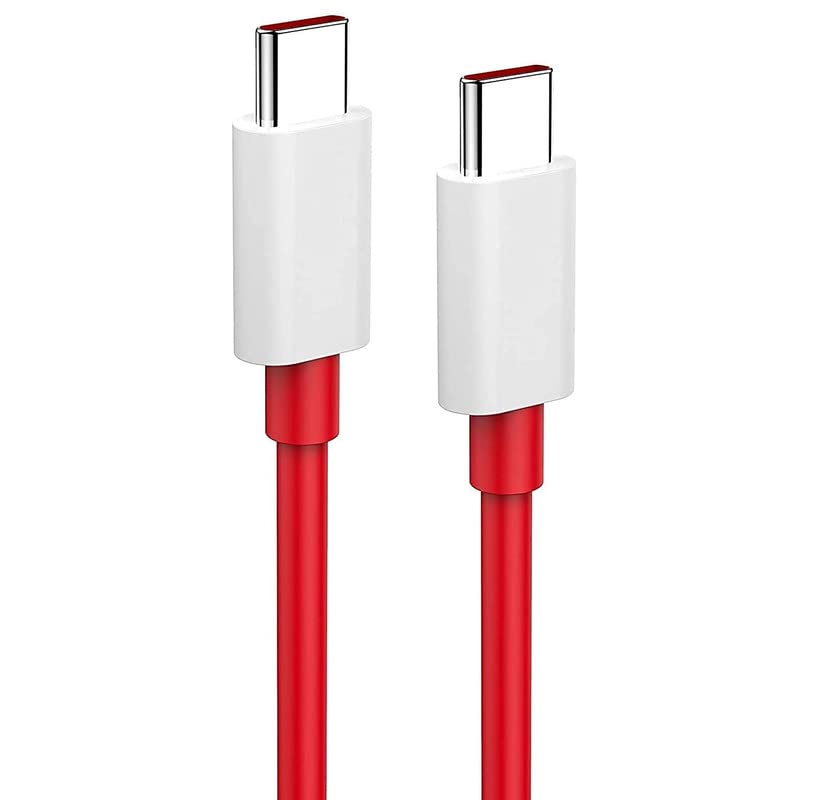 MYVN Compatible for OnePlus 9 Pro 9 8T Fast Charging Cable 6.5A Warp Charge USB C to USB C Cable, 1 mtr Super Fast Charging Cable (Red)