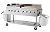 KoolMore CGKIT6-G30G30 60 in. 8-Burner Commercial Outdoor Propane Gas BBQ Grill with Two 30 in. Griddles in Stainless-Steel, ETL Listed