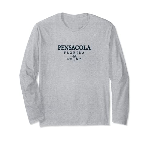 T-shirt cadeau Pensacola Florida Palm Tree Surf Beach Manche Longue Cover