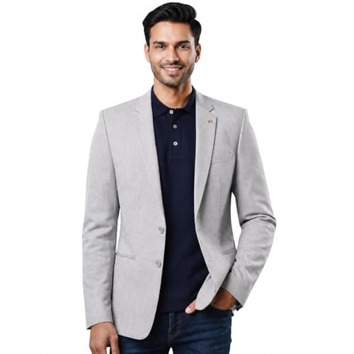 Image of Men's Formal Casual Blazer Slim Fit | Stretchable Fabric | Lightweight Structured Office Wear Coat for Meetings, Interview, Party & Daily Use