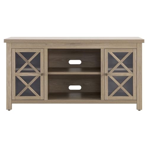 Image of Colton Rectangular TV Stand for TV's up to 55 inch in Antiqued Gray Oak