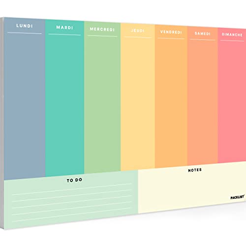 PACKLIST Planificateur Organisateur Hebdomadaire A4 Sans Date - Planification de Bureau - Weekly Planner - Agendas, Planificateurs et Calendriers de Design
