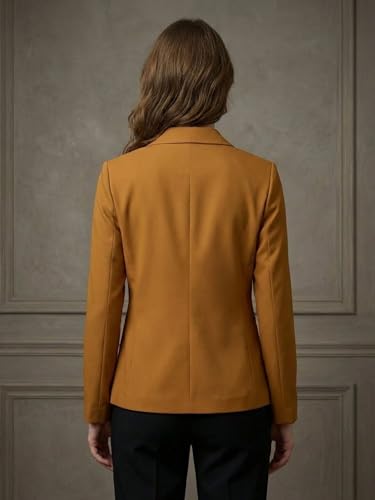 Image of ROCKSY Black Smart Casual Formal Blazer for Women, Regular Fit Stylish Blazer for Women