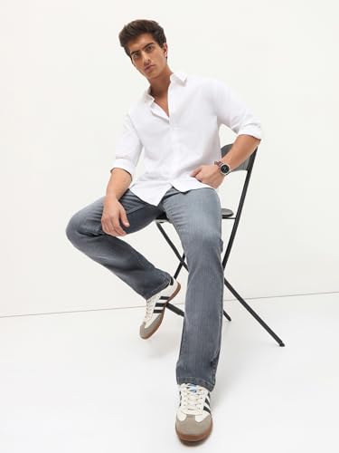 Image of Urbano Fashion Men's Straight Fit Washed Denim Jeans Stretchable