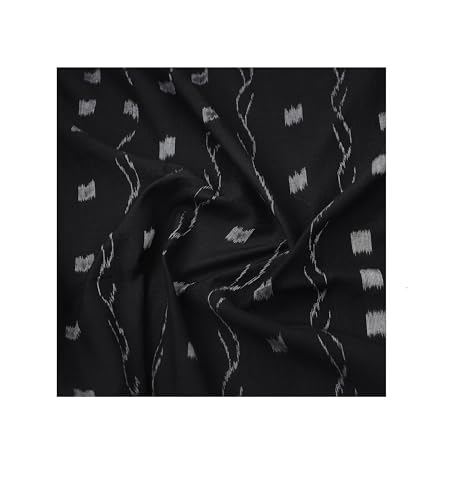 Image of Premium Sambalpuri Ikat Weave Pure Handloom Cotton Shirt Fabric Authentic Odisha Traditional Tie-Dye Craft, Soft & Breathable Natural Cotton Material for Custom Tailoring, Casual & Formal Wear