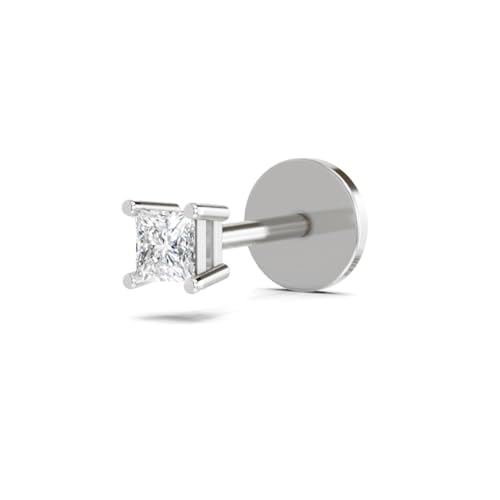 Image of Sparkles Lab Grown Diamond 0.03 Carat - 0.50 Carat Round Shape Solitaire Diamond Nose Pin for Women | 14K Gold IGI Certified FG VS Quality