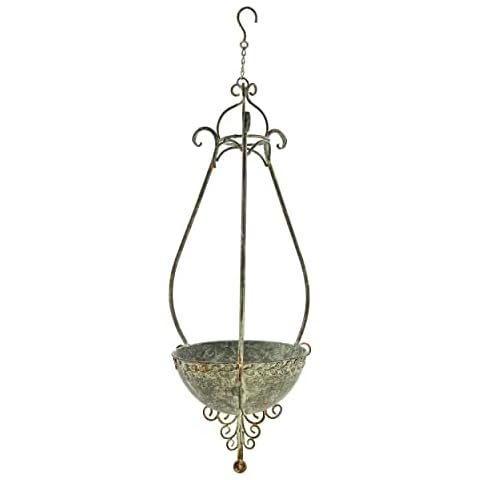 Blümelhuber Hanging Flower Pot in Antique Look - Vintage Decorative Hanging Basket Indoor and Outdoor - Boho Decorative Front Door Cover