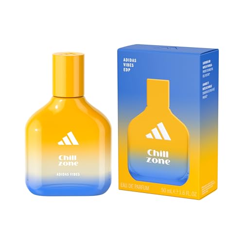 Image of Adidas Vibes Chill Zone Eau de Parfum 1.6 fl oz (Pack of 1), Notes of Amber, Lavender, and Vanilla, Unisex Fragrance, Long Lasting, Sporty Fragrance, Travel Size