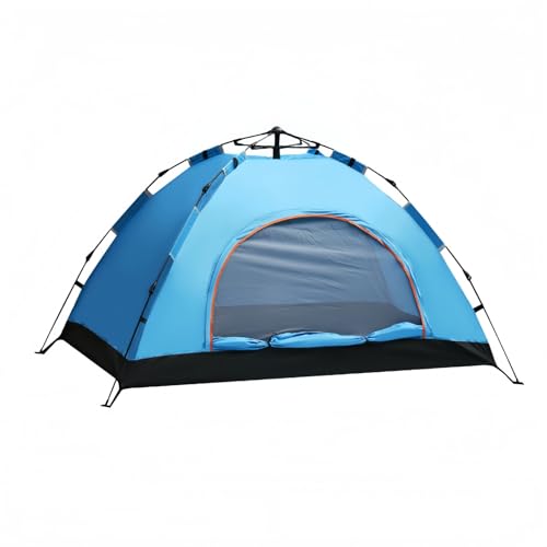 テント 2人用/4人用 | 登山・防災・緊急避難向け | アルミポール採用・防水仕様・スカート付き・簡単設営ワンタッチ式 | 天窓付き・通気性良好・軽量コンパクト収納 | 登山/アウトドア/災害用に適した小型テント (200 * 200 * 145cm(三