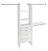 ClosetMaid 1933940 SuiteSymphony 25-Inch Closet Organizer with Shelves and 4-Drawers, Pure White