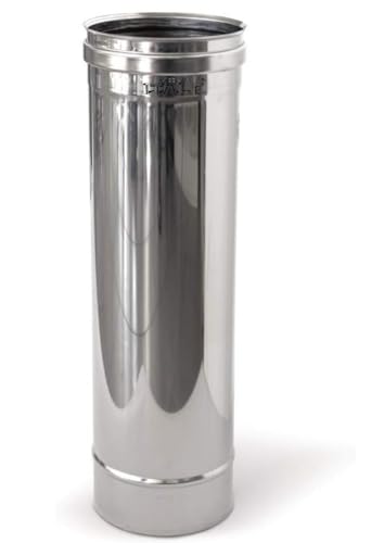 NOVA ITALF Tuyau en acier inoxydable pour conduits de cheminée L1000mm (DN 80)