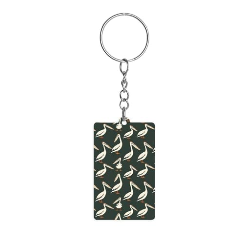 Image of Pelicans Acrylic Keychain with Picture Bag Decorative Accessories Keychain for Car Keys Surprise Holiday Gift 1PC