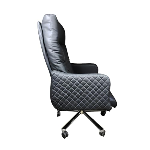 Image of Lakdi The Furniture Co High Back Faux Leather Comfortable Executive Chair & Revolving & Recliner Chair | Director and Executive Chair | Metal Base - Black Color (111013163 Black)