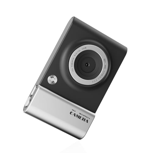 CHAKEYAKE Digitalkamera, 4K 64MP Vlogging Fotokamera mit 32GB Karte, 2,4' LCD Bildschirm, 18X Digitalzoom, Autofokus, Anti-Shake, Tragbar Kompaktkamera für Kinder Teenager Einsteiger, Schwarz