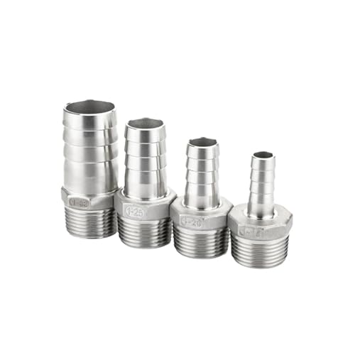 Conector de espiga de acero inoxidable 304 con rosca macho de 3/4 BSPT 7