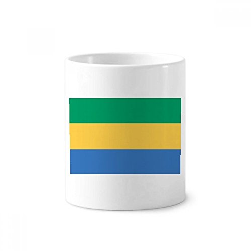 Cadeau Gabon tasse en céramique blanche avec drapeau africain
