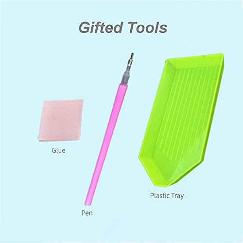 Daseey DIY Pintura Diamante 5D Kit 12 * 12 Polegada / 30 * 30 cm DIY Broca Cheia Pintura Diamante Pa