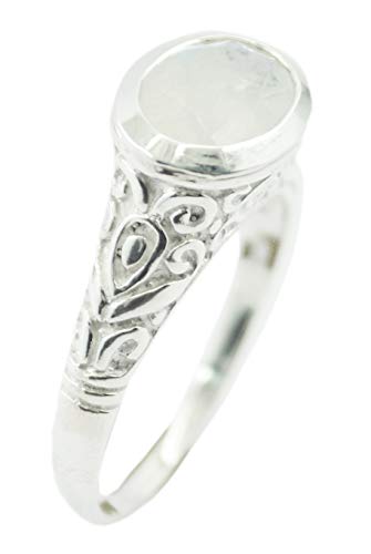 Bague blanche naturelle RIYO argent sterling 925 délicat