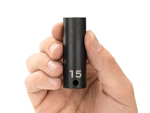 Image of TEKTON 3 /8 Inch Drive x 15 mm Deep 12-Point Impact Socket | SID13315