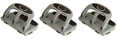 Officemate Deluxe 3-Hole Punch, Heavy Duty, with Chip Drawer, 45 Sheet Capacity (90100) (Pack of 3)
