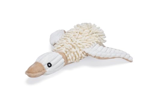Beeztees Eco Ente Jago, Hundespielzeug, Fleece, 100% Recycled, Beige