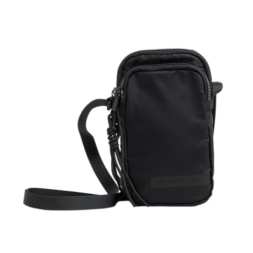 PACO MARTINEZ Porta Móvil para Hombre, Bolso Bandolera Hombre Hecho con Nylon, Color Negro, Idea de Regalo de Cumpleaños, Aniversario o Navidad