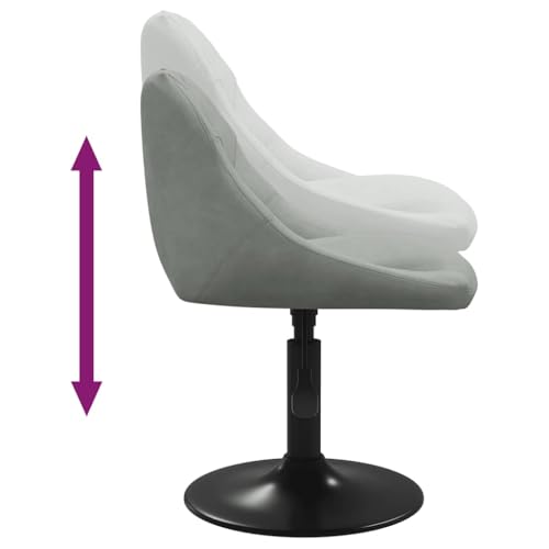 Chaise de bar moderne velours gris design chic et structure noire - 8