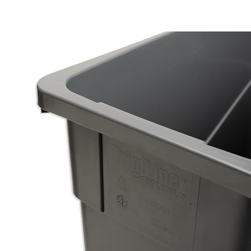 Image of Carlisle FoodService Products 34202323 TrimLine Rectangle Waste Container Trash Can Only, 23 Gallon, Gray