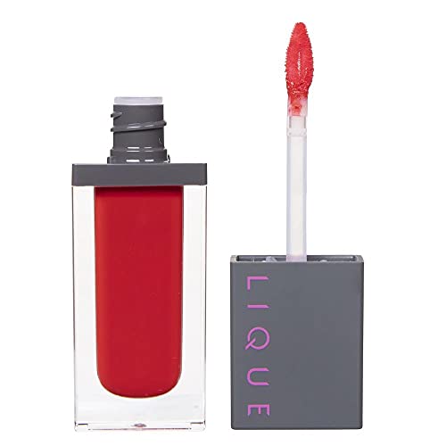 Lique Cosmetics Matte Liquid Lipstick, Long-Lasting, Smudge-Proof, & Rich Highly-Pigmented Formula With Doe Foot Applicator For Precise Application, Scandal, 0.11 Fl Oz. #TOP1