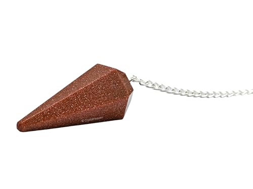 Image of Red Goldstone Pendulum Dowsing Tool - Natural Crystal Pendulum for Spiritual Guidance - Premium Dowser Pendulum for Accurate Divination and Energy Healing - Perfect for Energy Healing and Chakra Balancing - Handcrafted with Precision and Elegance